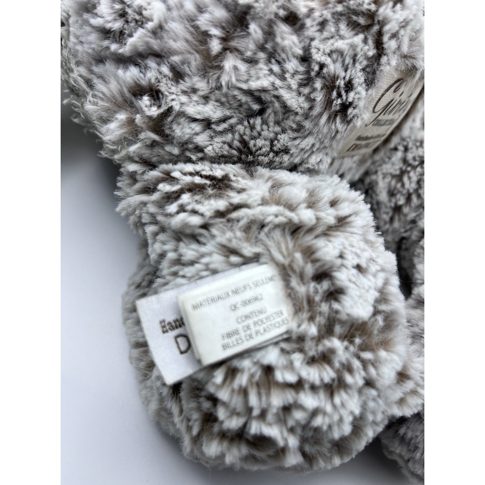 DEMDACO Giving Collection Plush Bear 12 Inch Gray Stuffed Animal Mismatched Ears - Picture 7 of 14